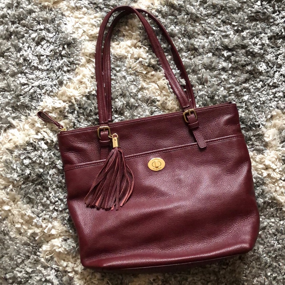 Tommy Hilfiger Tote/Purse — Wine/Burgundy